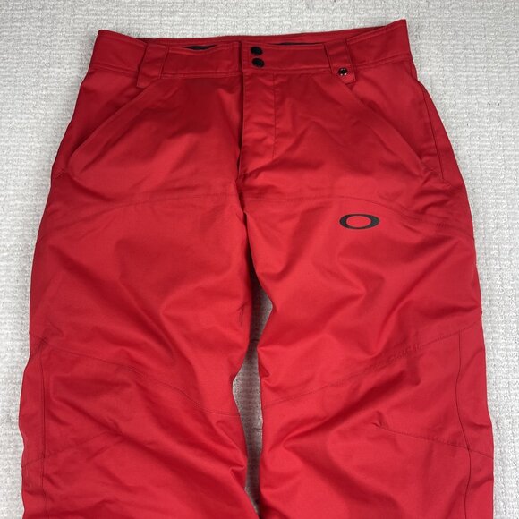 Y2K Oakley Snow Pants Mens Small Red Insulated Fleece Lined Ski Snowboarding - Picture 2 of 16